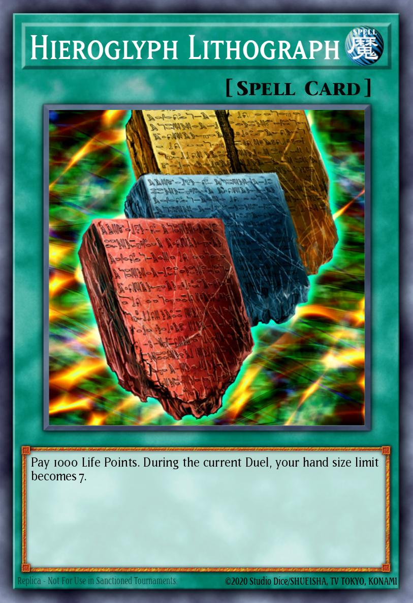 Hieroglyph Lithograph Yu-Gi-Oh card