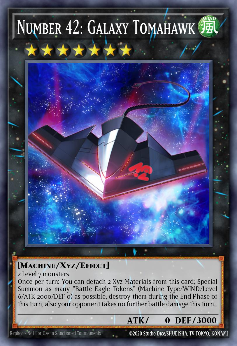 Number 42: Galaxy Tomahawk Yu-Gi-Oh card