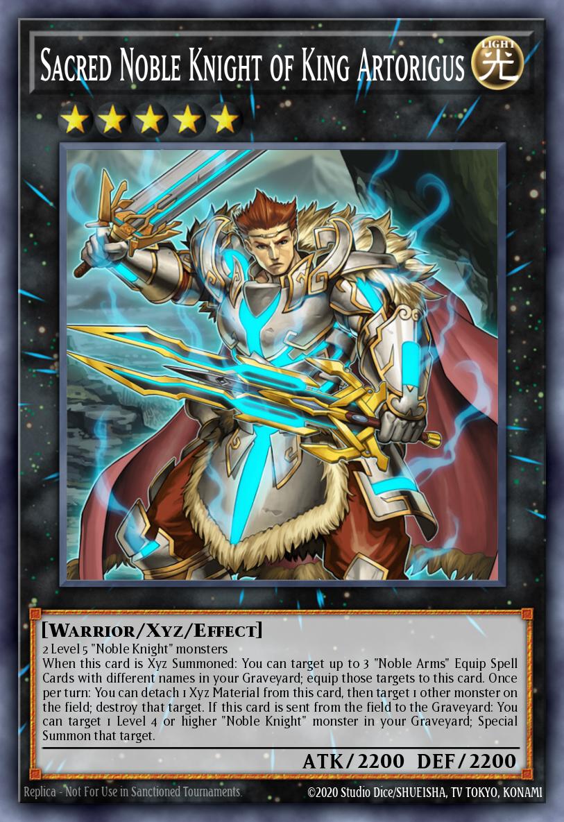 Sacred Noble Knight of King Artorigus Yu-Gi-Oh card