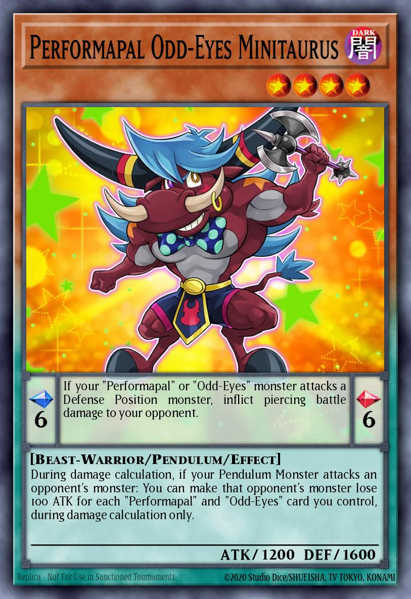 Performapal Odd-Eyes Minitaurus Yu-Gi-Oh card