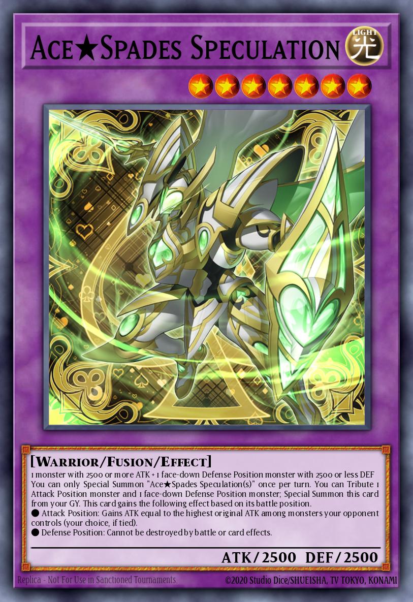 Ace★Spades Speculation Yu-Gi-Oh card