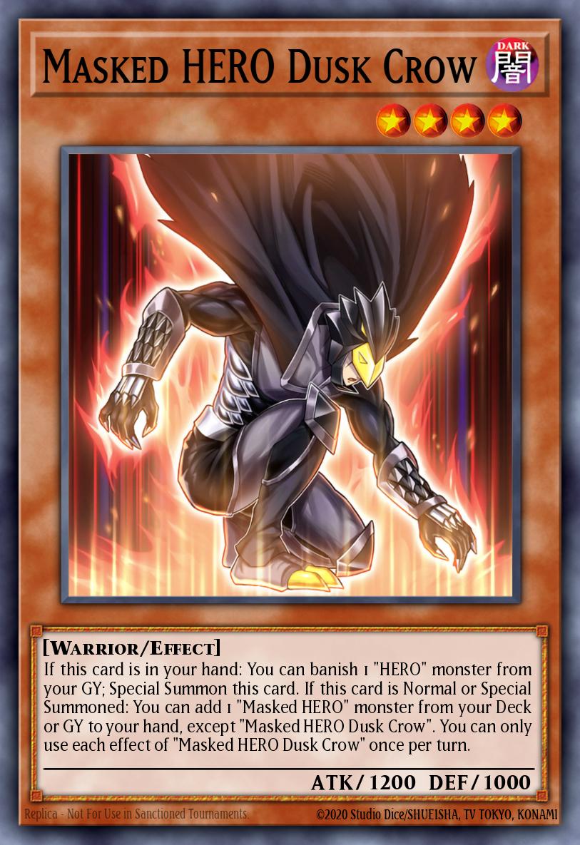 Masked HERO Dusk Crow Yu-Gi-Oh card