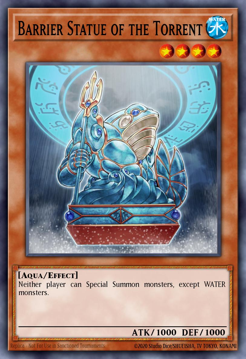 Barrier Statue of the Torrent Yu-Gi-Oh card