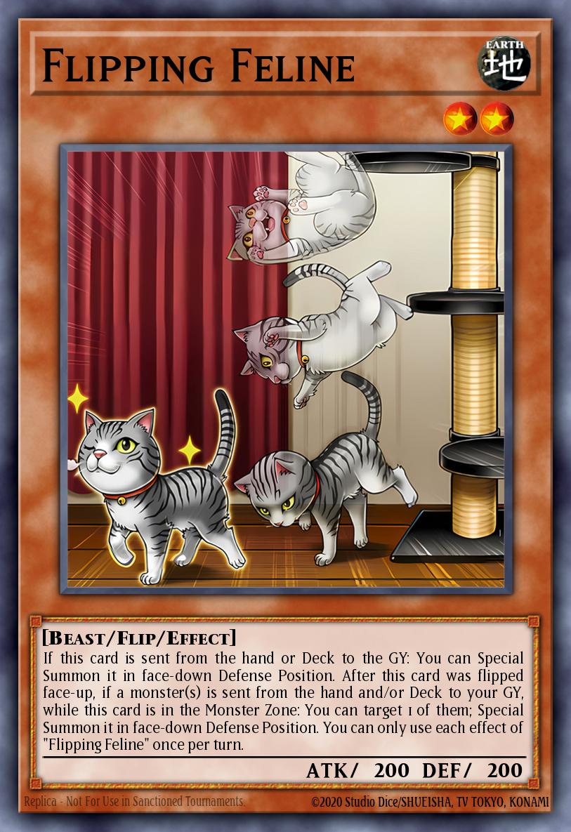 Flipping Feline Yu-Gi-Oh card