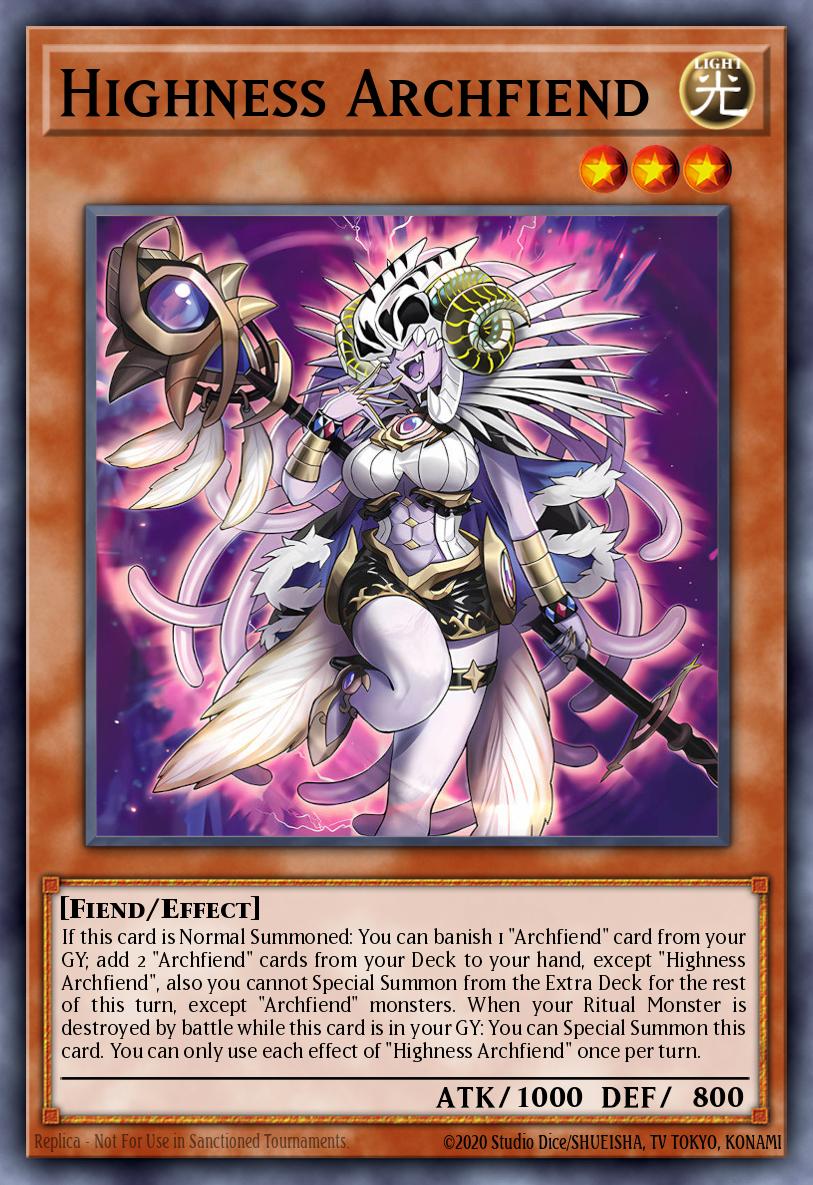 Highness Archfiend Yu-Gi-Oh card
