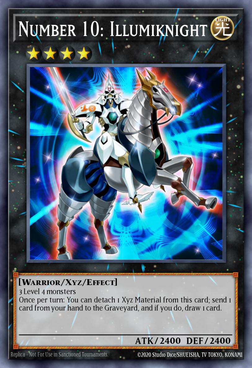 Number 10: Illumiknight Yu-Gi-Oh card