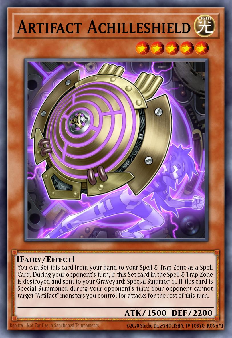 Artifact Achilleshield Yu-Gi-Oh card
