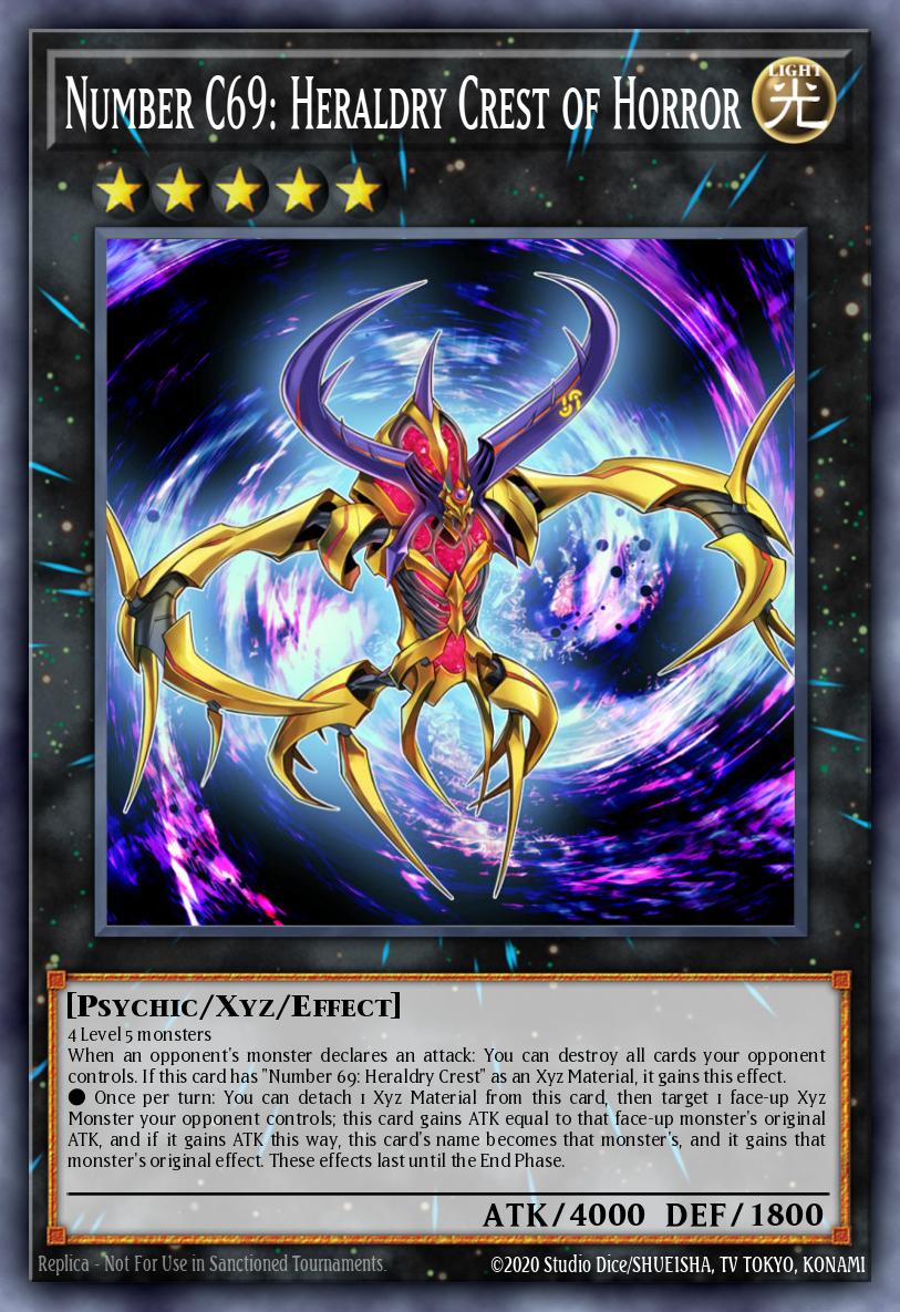 Number C69: Heraldry Crest of Horror Yu-Gi-Oh card