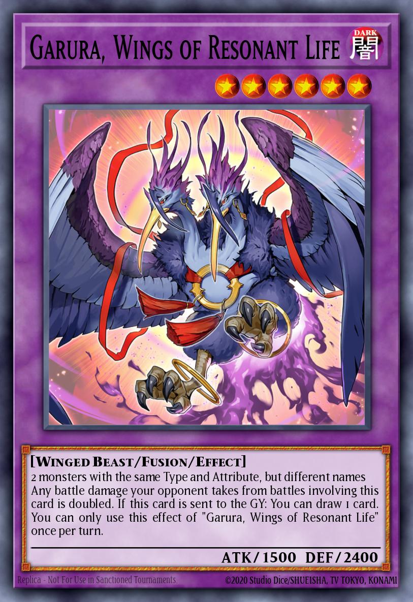 Garura, Wings of Resonant Life Yu-Gi-Oh card