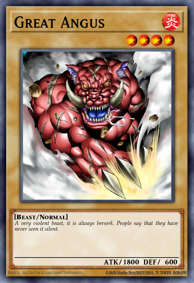 Great Angus Yu-Gi-Oh card