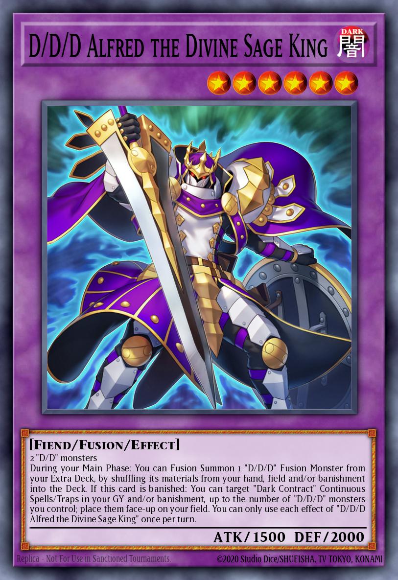 D/D/D Alfred the Divine Sage King Yu-Gi-Oh card