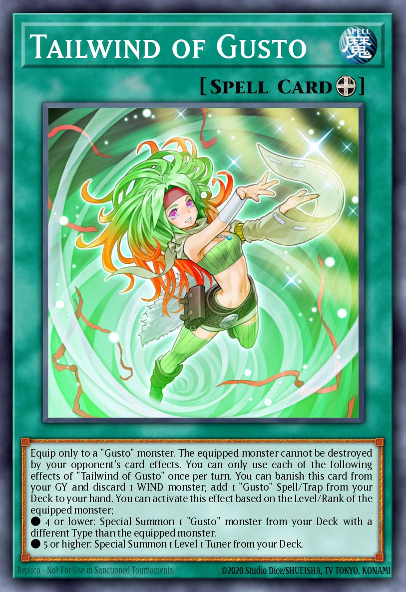 Tailwind of Gusto Yu-Gi-Oh card