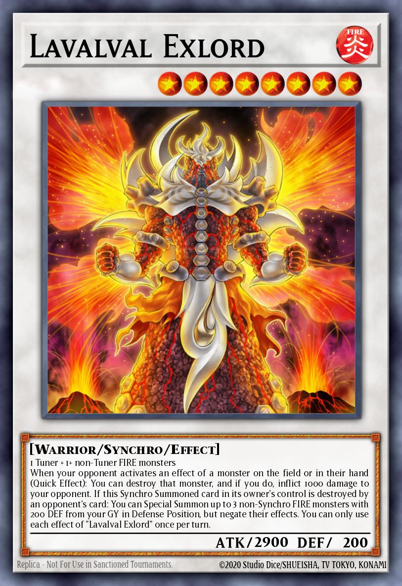 Lavalval Exlord Yu-Gi-Oh card