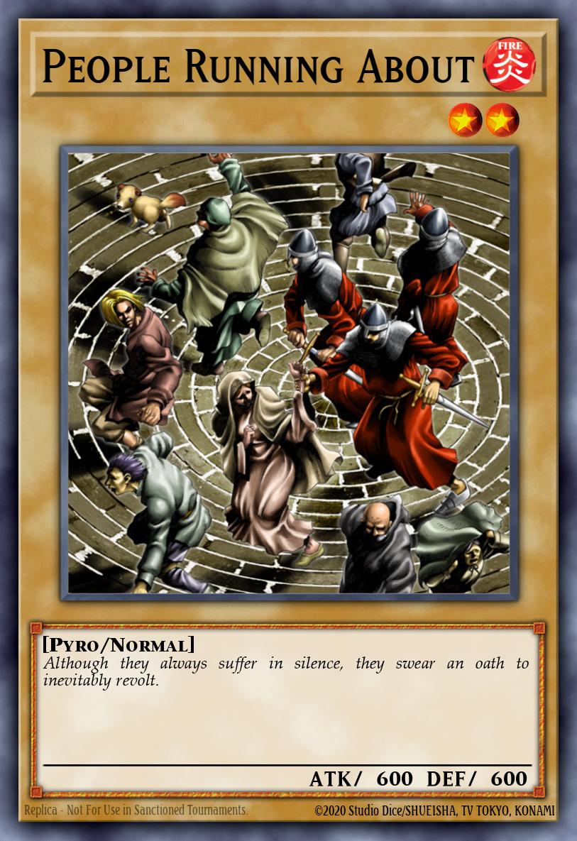 People Running About Yu-Gi-Oh card