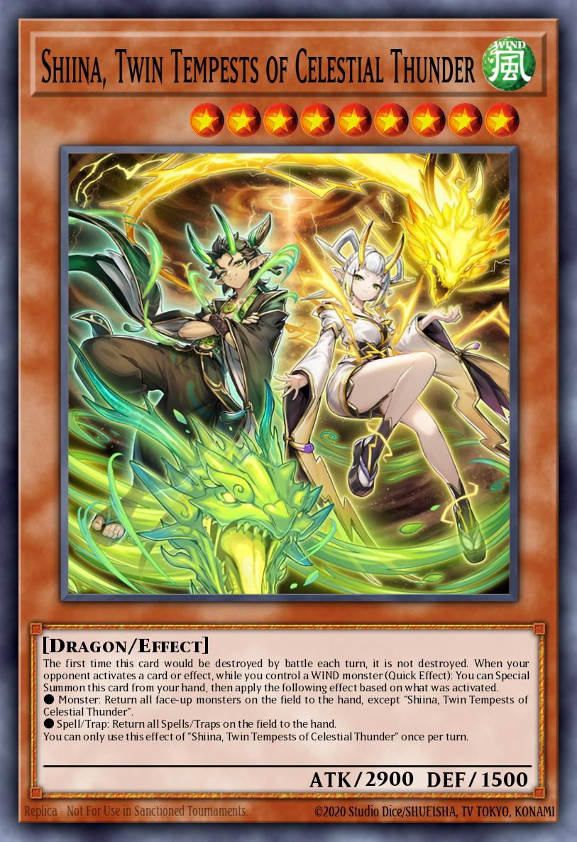 Shiina, Twin Tempests of Celestial Thunder Yu-Gi-Oh card