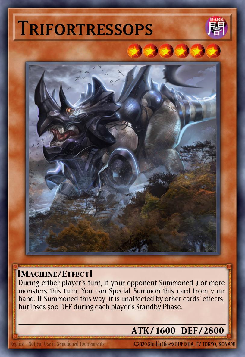 Trifortressops Yu-Gi-Oh card