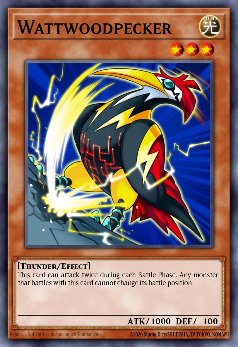 Wattwoodpecker Yu-Gi-Oh card