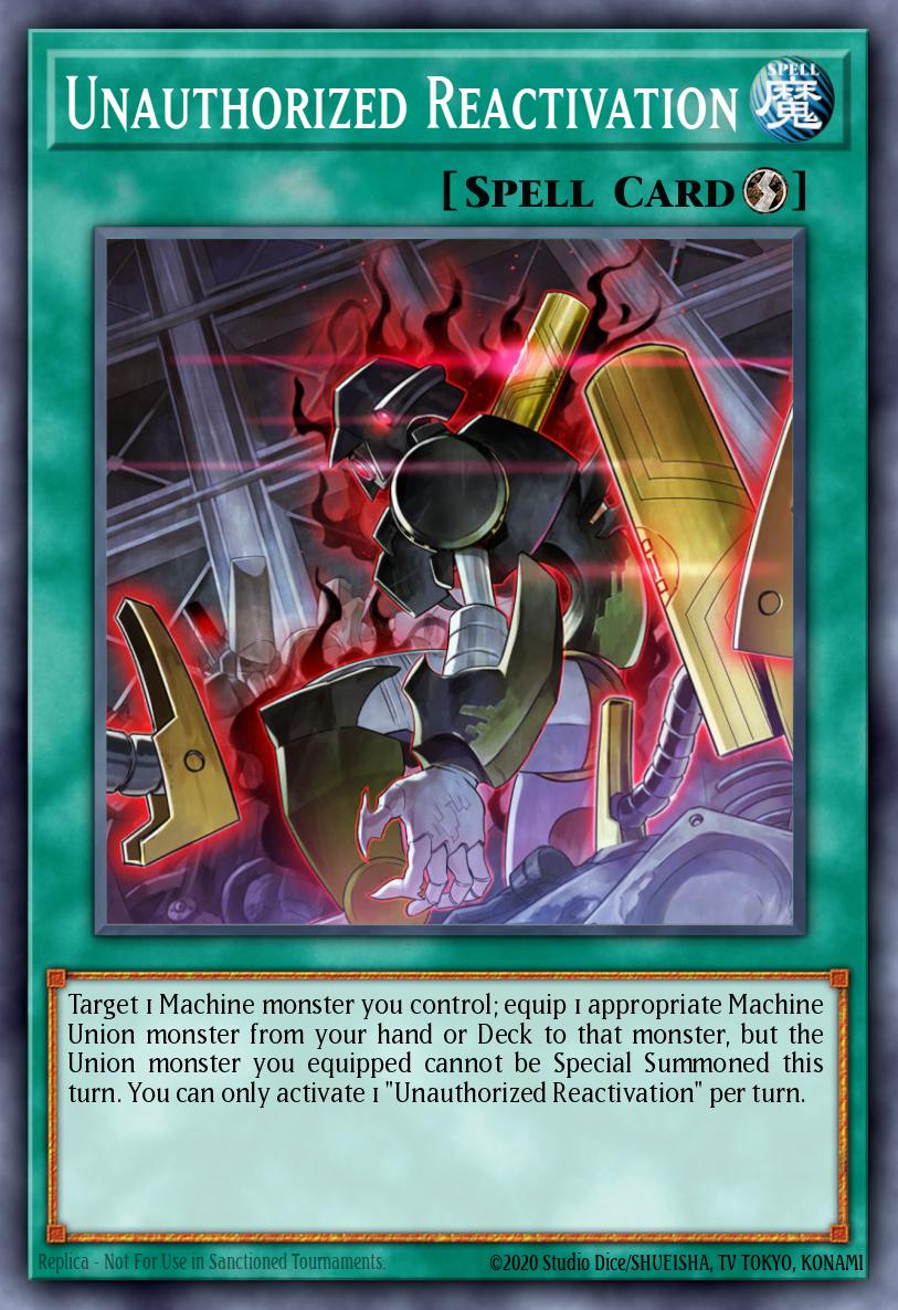 Unauthorized Reactivation Yu-Gi-Oh card