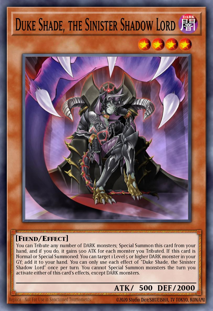 Duke Shade, the Sinister Shadow Lord Yu-Gi-Oh card