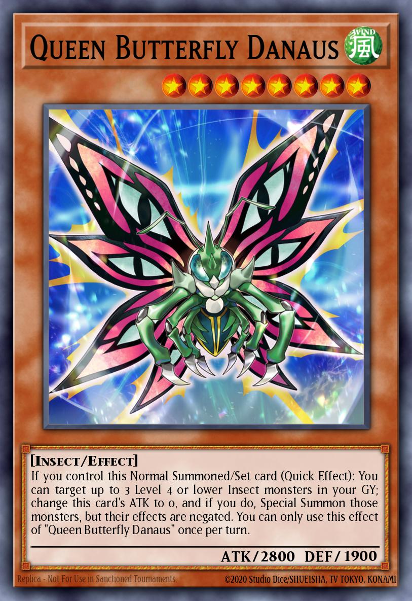 Queen Butterfly Danaus Yu-Gi-Oh card