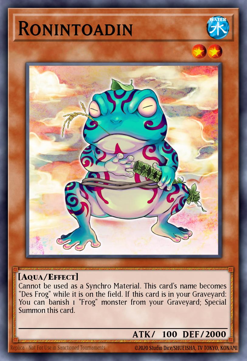 Ronintoadin Yu-Gi-Oh card