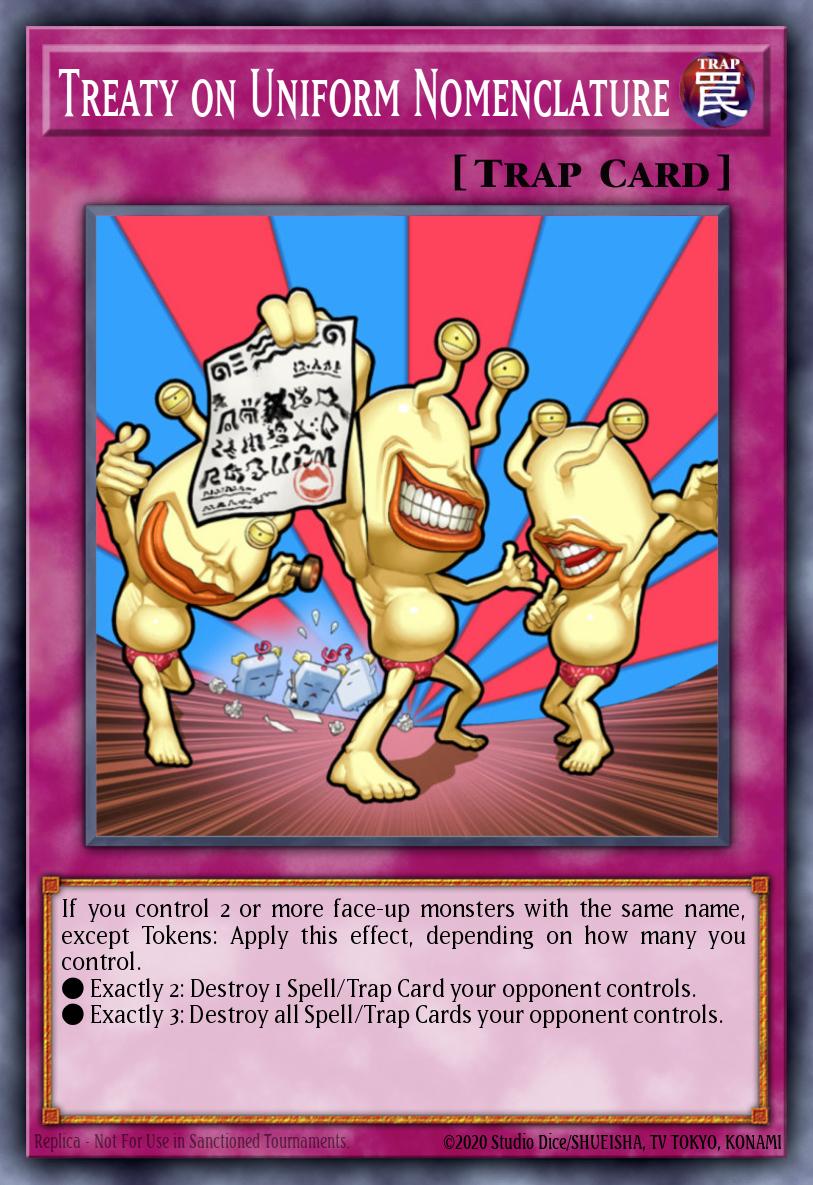 Treaty on Uniform Nomenclature Yu-Gi-Oh card