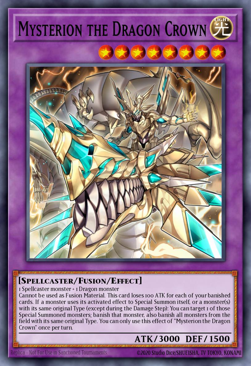 Mysterion the Dragon Crown Yu-Gi-Oh card