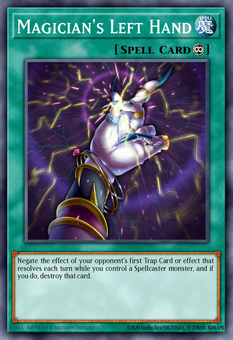 Magician's Left Hand Yu-Gi-Oh card