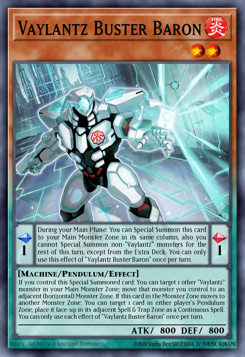 Vaylantz Buster Baron Yu-Gi-Oh card