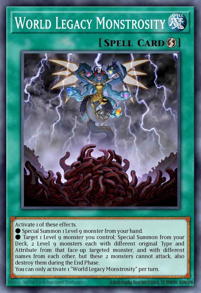 World Legacy Monstrosity Yu-Gi-Oh card