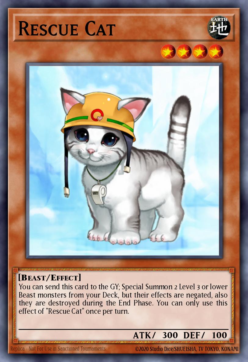 Rescue Cat Yu-Gi-Oh card