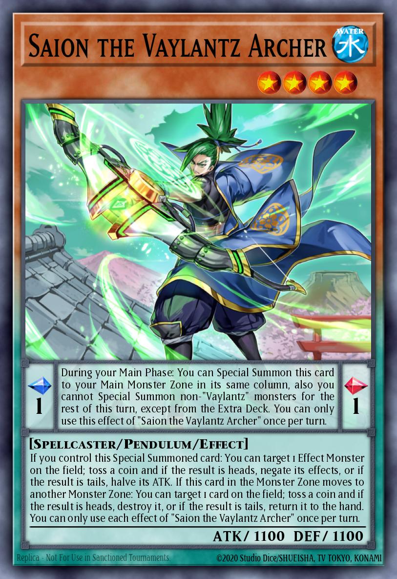 Saion the Vaylantz Archer Yu-Gi-Oh card