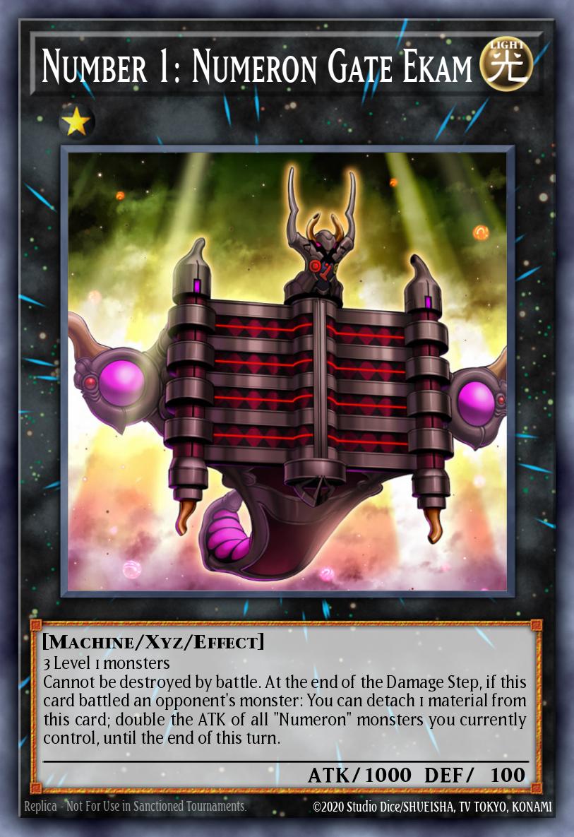 Number 1: Numeron Gate Ekam Yu-Gi-Oh card