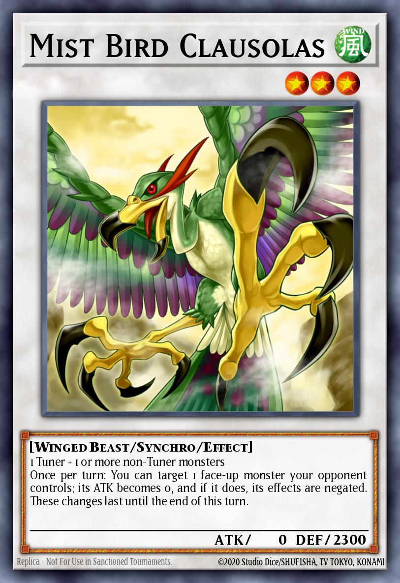 Mist Bird Clausolas Yu-Gi-Oh card