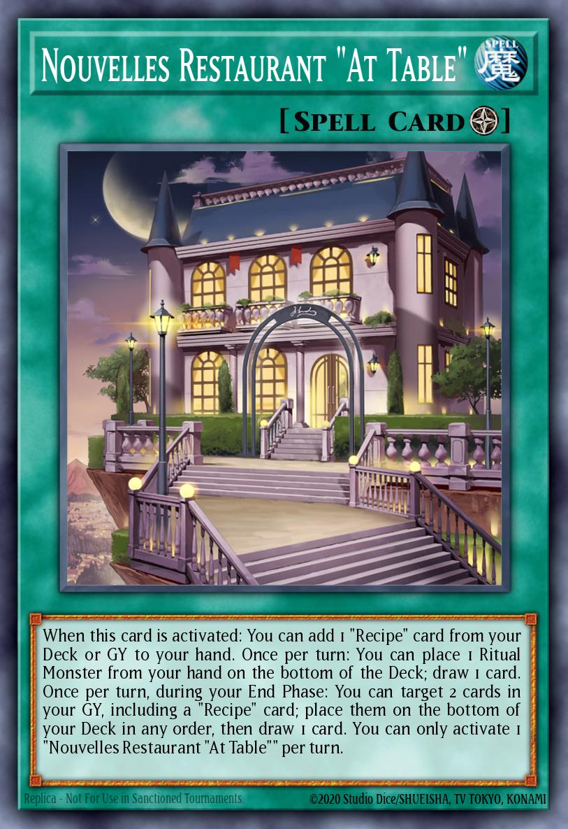 Nouvelles Restaurant "At Table" Yu-Gi-Oh card