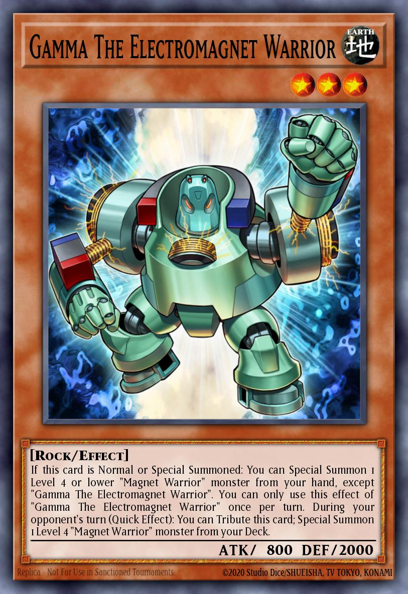 Gamma The Electromagnet Warrior Yu-Gi-Oh card