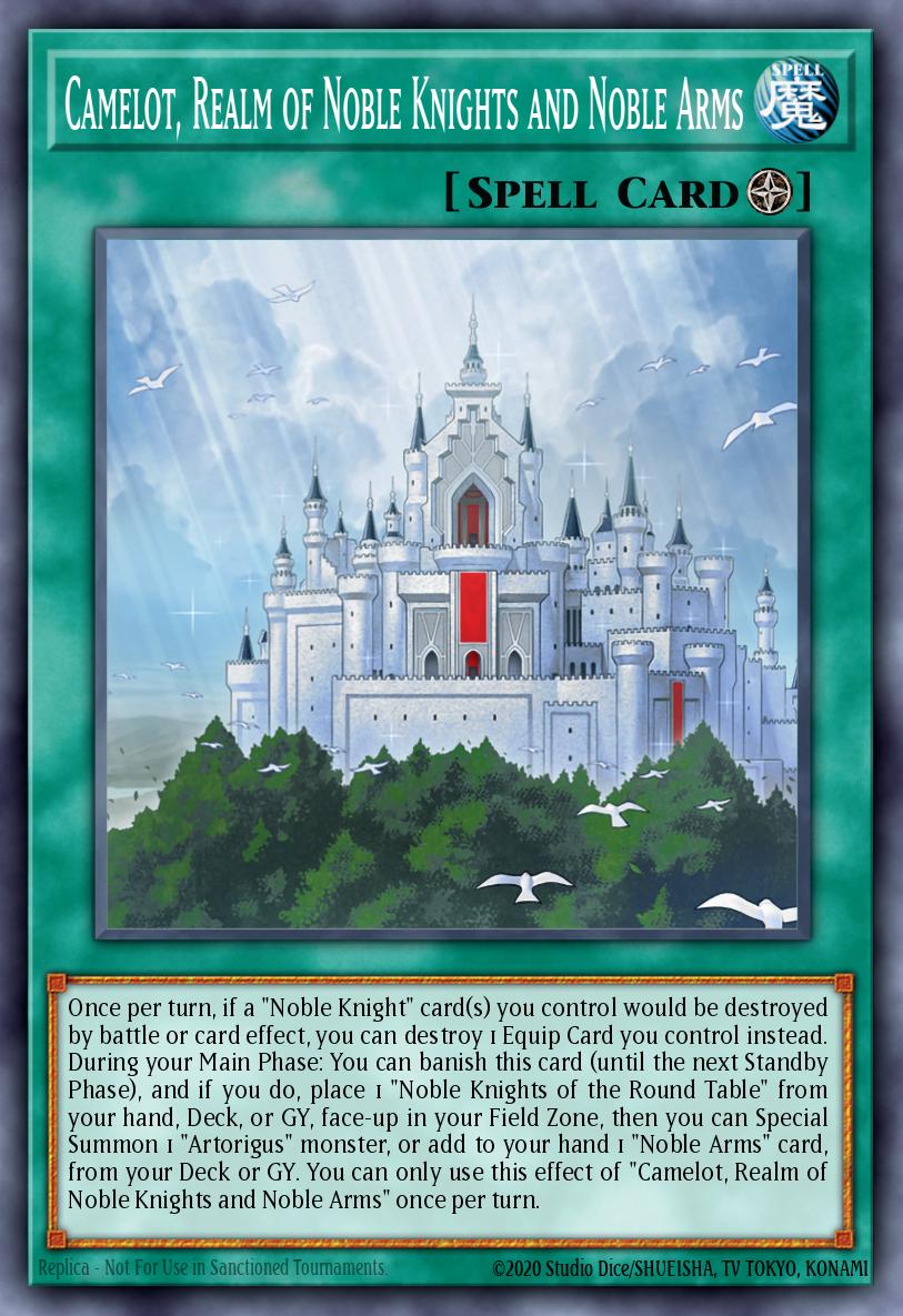 Camelot, Realm of Noble Knights and Noble Arms Yu-Gi-Oh card