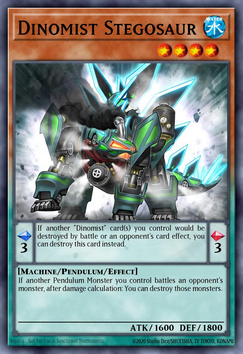 Dinomist Stegosaur Yu-Gi-Oh card
