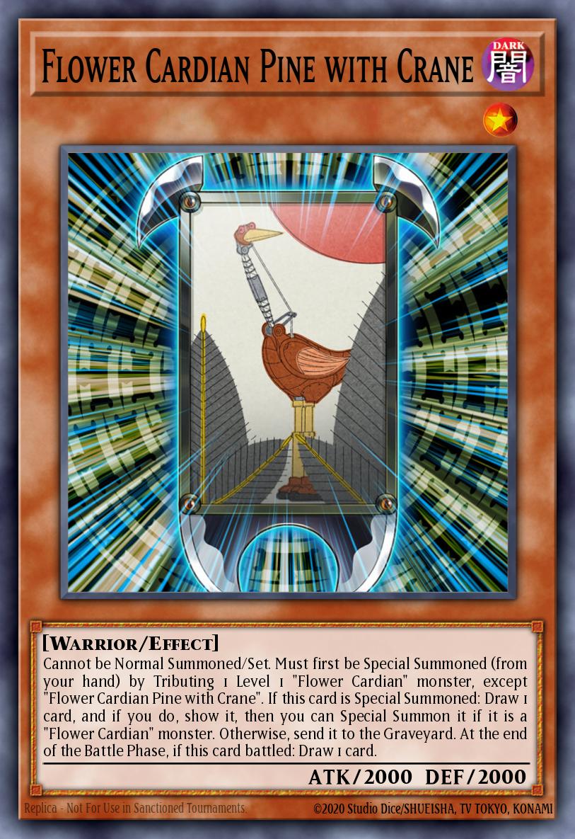 Flower Cardian Pine with Crane Yu-Gi-Oh card