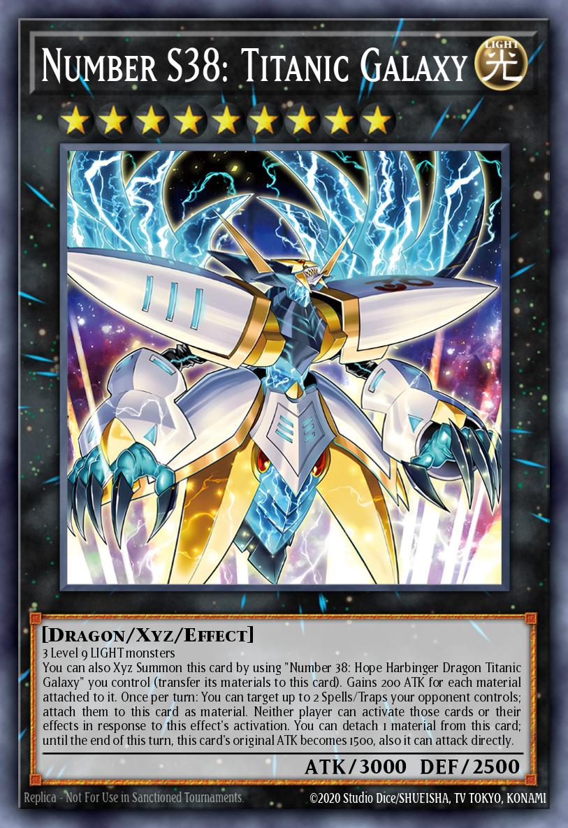Number S38: Titanic Galaxy Yu-Gi-Oh card
