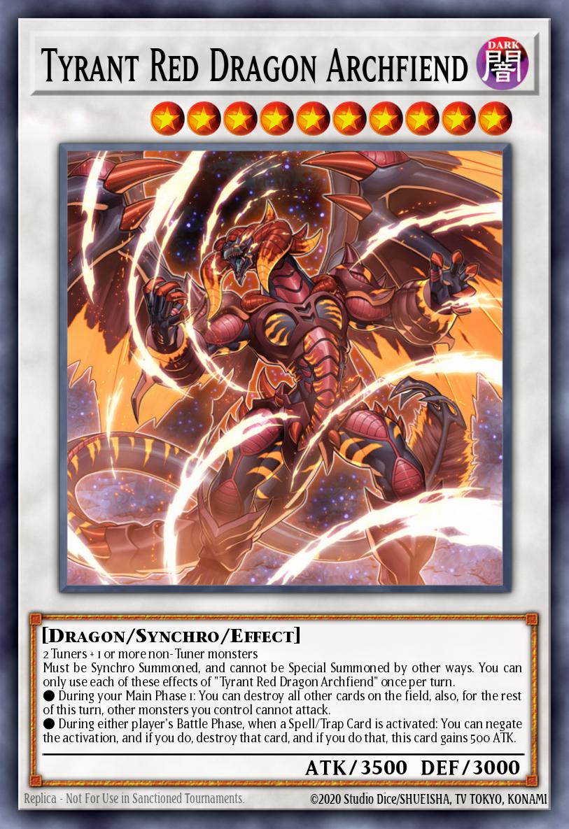 Tyrant Red Dragon Archfiend Yu-Gi-Oh card