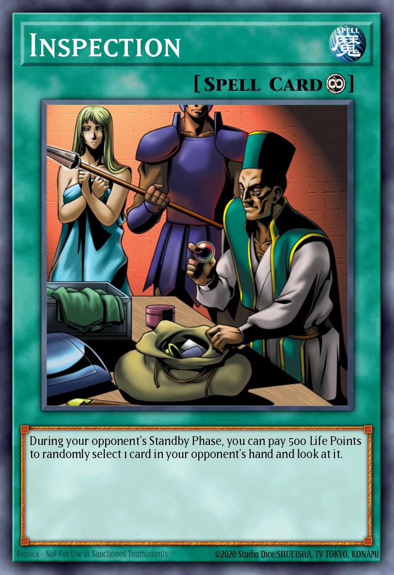 Inspection Yu-Gi-Oh card