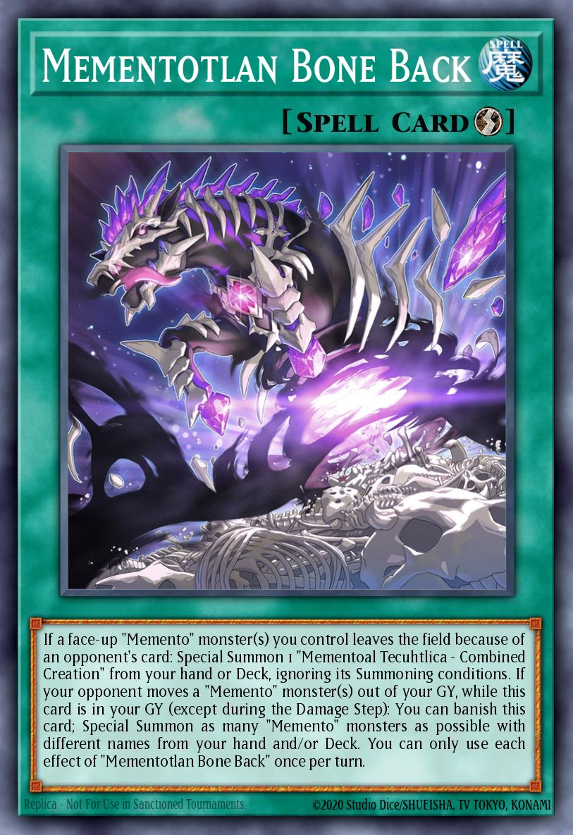 Mementotlan Bone Back Yu-Gi-Oh card