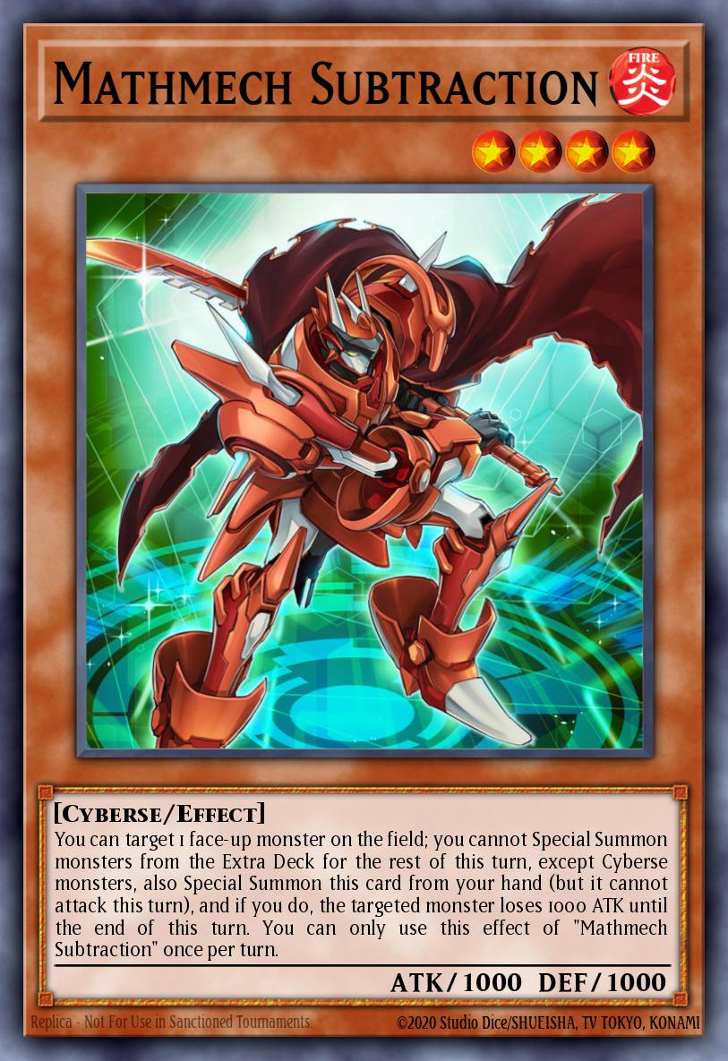 Mathmech Subtraction Yu-Gi-Oh card