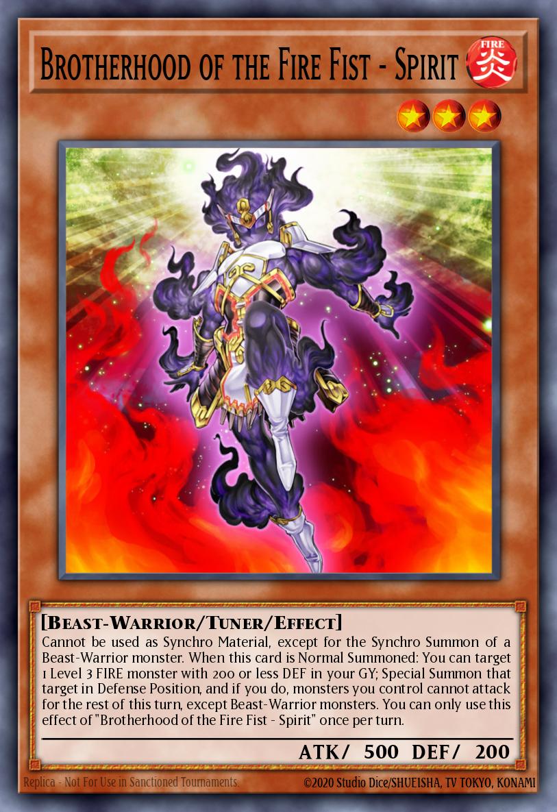 Brotherhood of the Fire Fist - Spirit Yu-Gi-Oh card