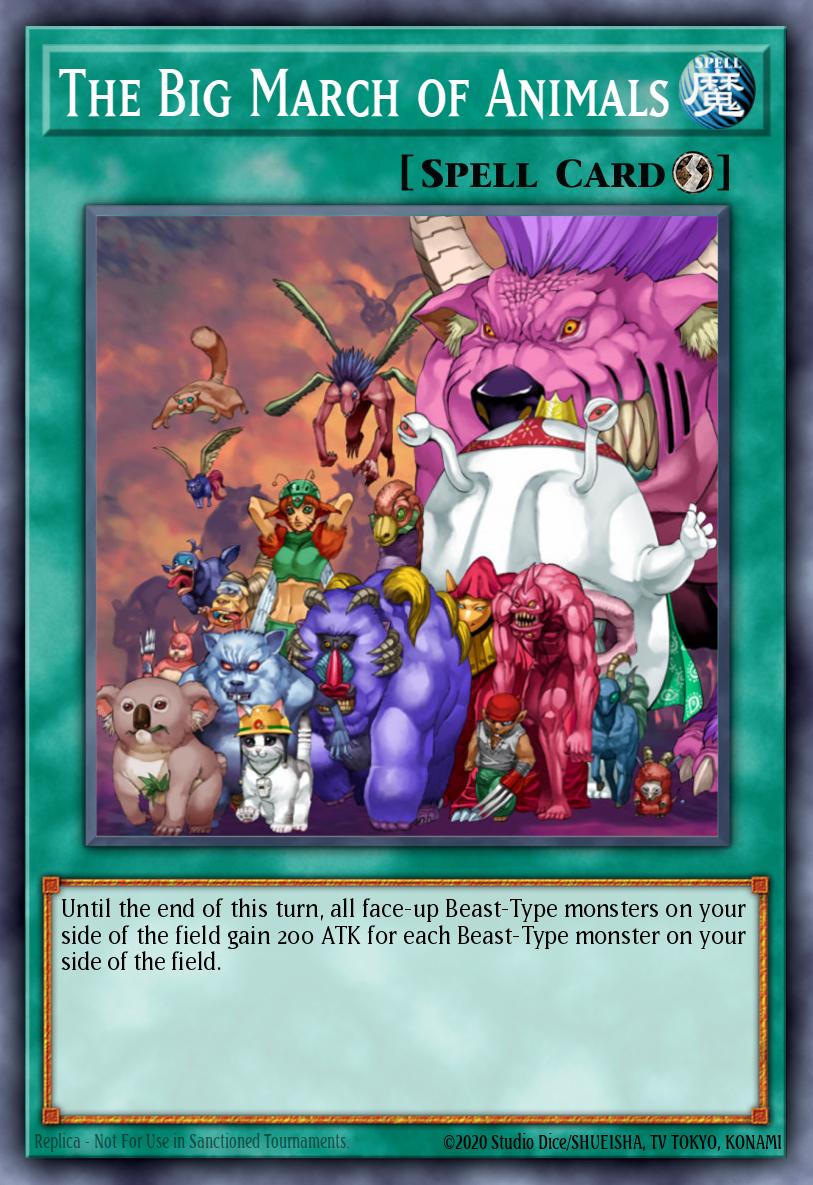The Big March of Animals Yu-Gi-Oh card