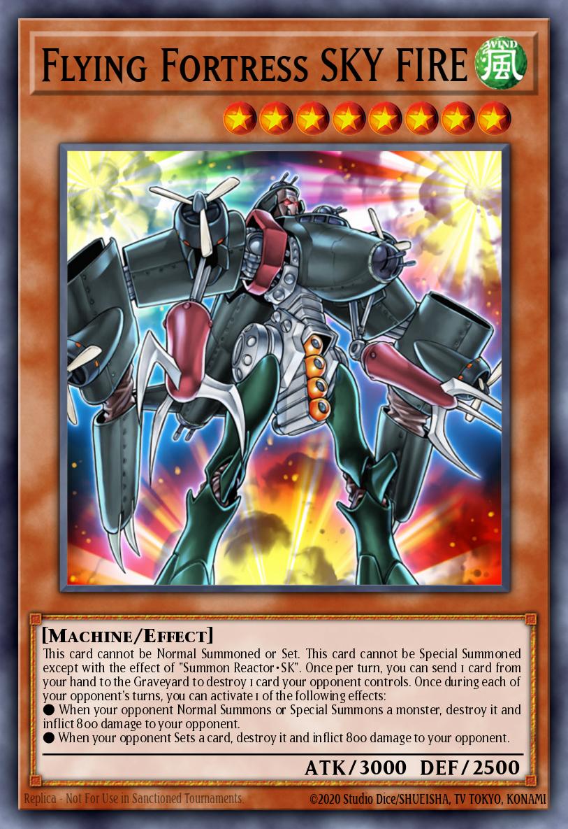 Flying Fortress SKY FIRE Yu-Gi-Oh card