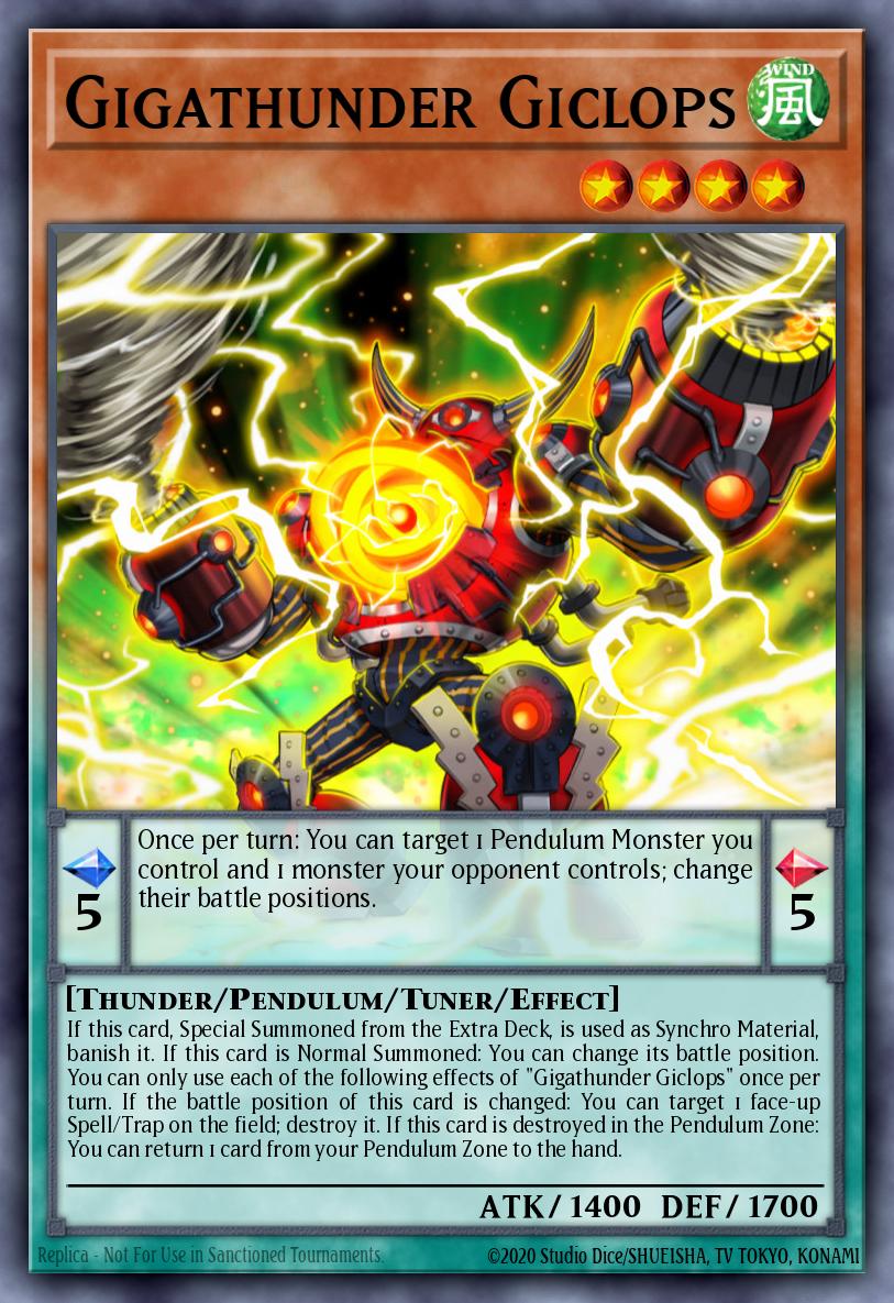 Gigathunder Giclops Yu-Gi-Oh card