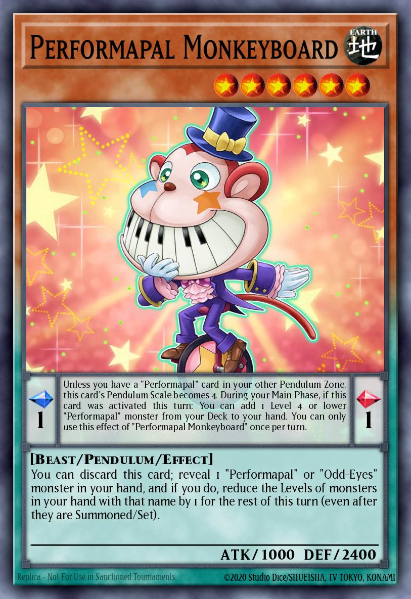 Performapal Monkeyboard Yu-Gi-Oh card