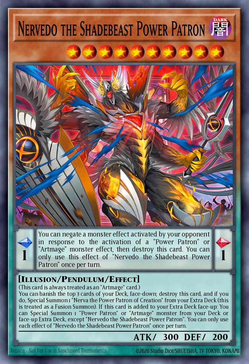 Nervedo the Shadebeast Power Patron Yu-Gi-Oh card